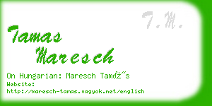 tamas maresch business card